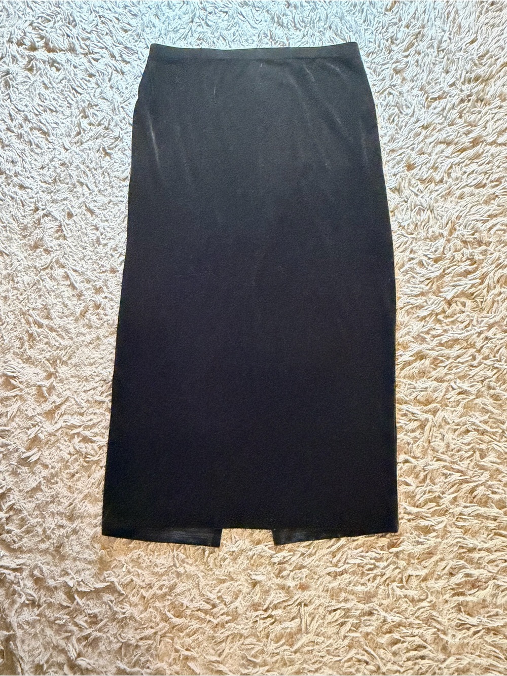Open Edit black witchy basic gothic velour maxi skirt sz XL
